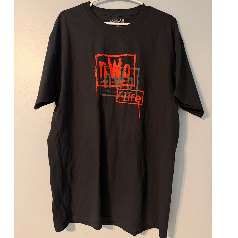 WWE Slam Crate nWo New World‎ Order 4 Life Shirt Men's Large Black   0535